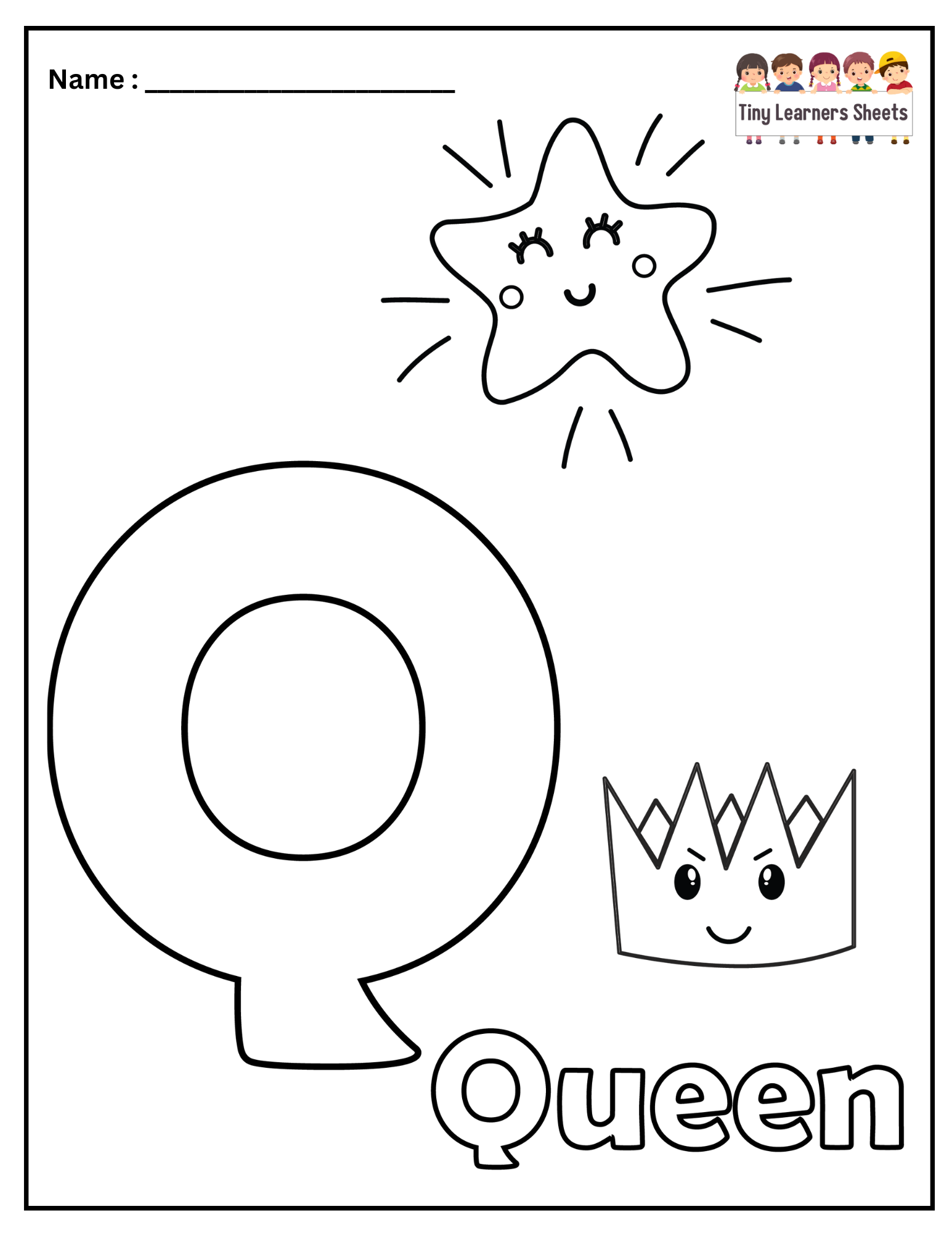 Letter Q Coloring Page